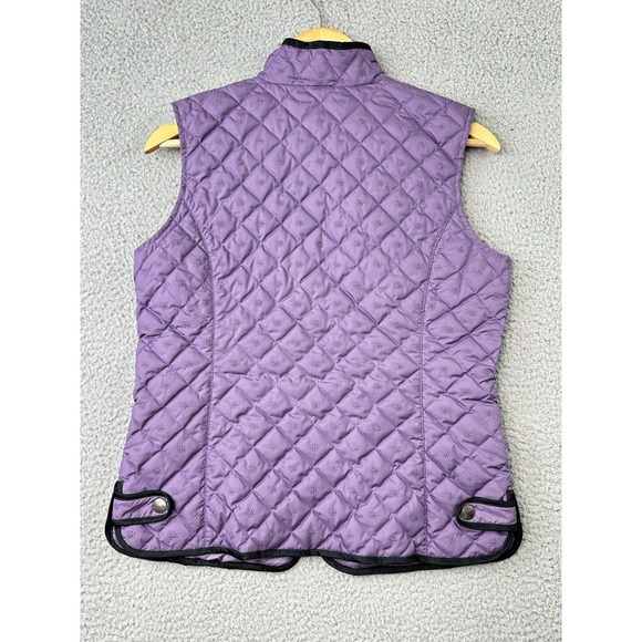 Eddie Bauer Vest Womens Small Purple Goose Down Quilted Full Zip Puffer - Picture 4 of 14